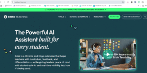 Screenshot of Brisk Teaching website interface